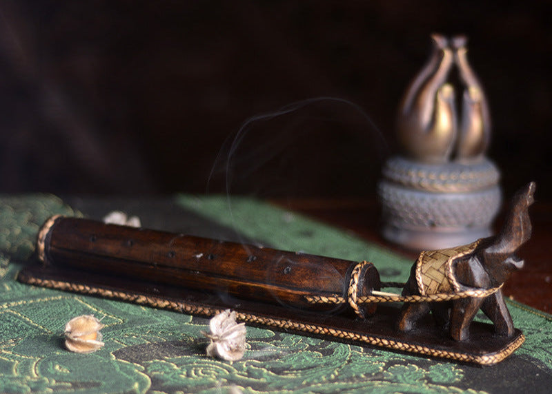 Wooden incense burner