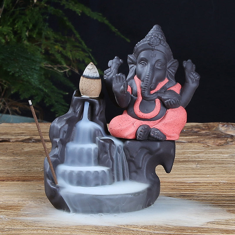 Elephant head incense burner