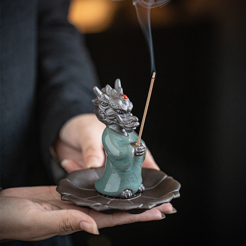 Wishing Dragon Incense Burner Creative Ceramic Aroma Burner Ornaments