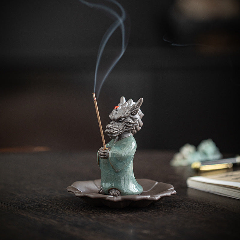 Wishing Dragon Incense Burner Creative Ceramic Aroma Burner Ornaments