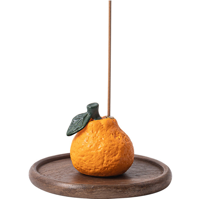 Creative Ceramic Tangerine Incense Burner Vertical Mini Incense Holder