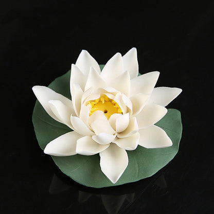 Ceramic Lotus Flower Incense Holder Inverted Incense Burner Ornaments