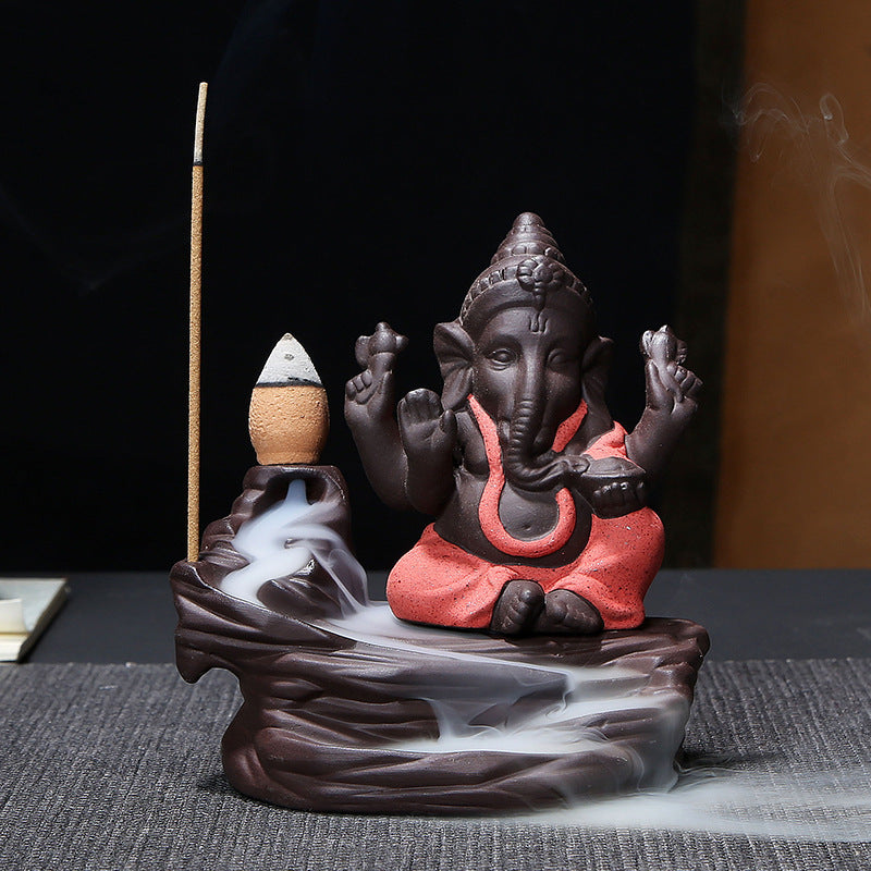 Elephant head incense burner