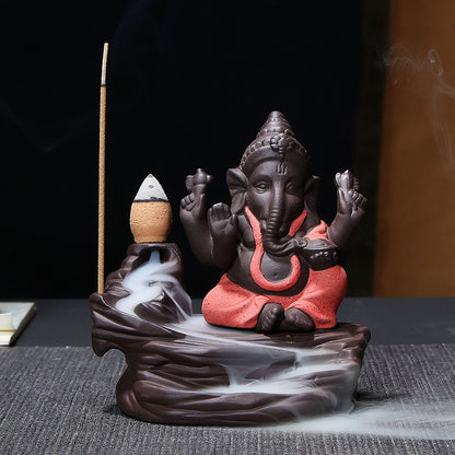 Elephant head incense burner
