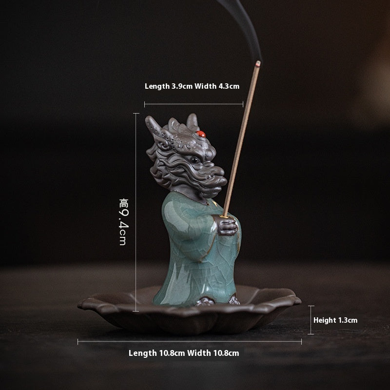 Wishing Dragon Incense Burner Creative Ceramic Aroma Burner Ornaments