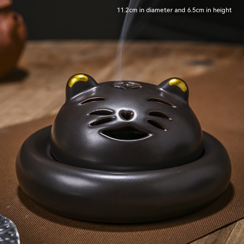 Creative Cute Cat Incense Coil Burner Device Home Incense Burner