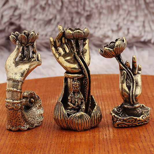 Buddha Hand Lotus Guanyin Buddha Hand Incense Burner Incense Holder Incense Holder