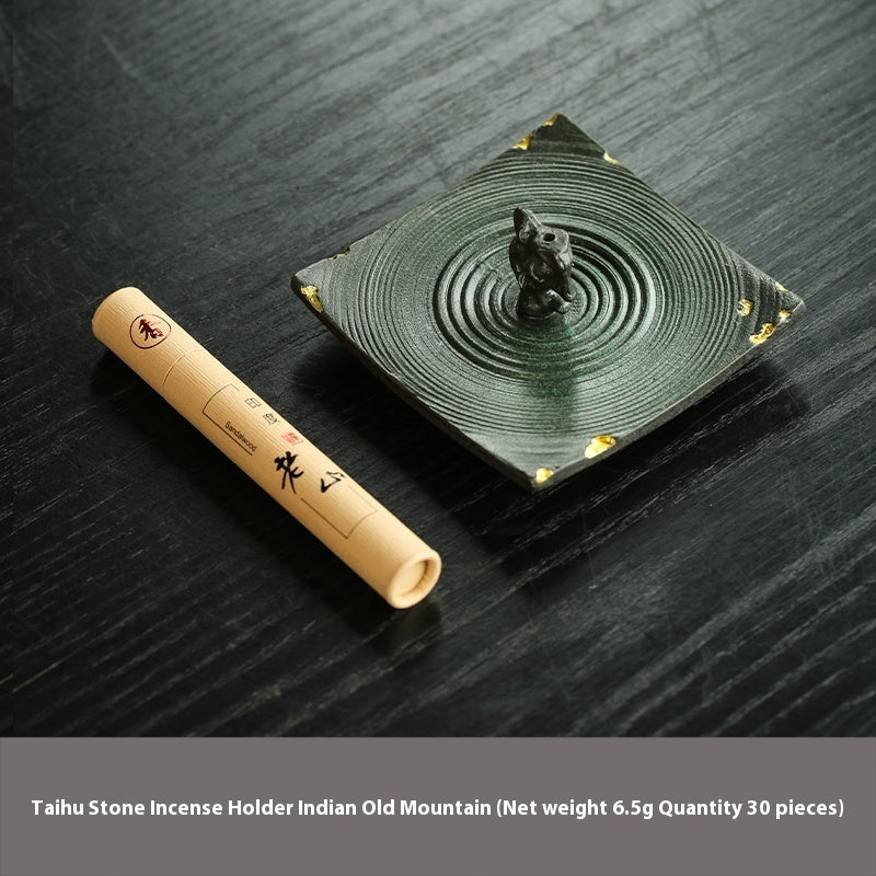 Taihu Lake Stone Incense Holder Ceramic Incense Holder Joss-stick Base Zen Incense Burner