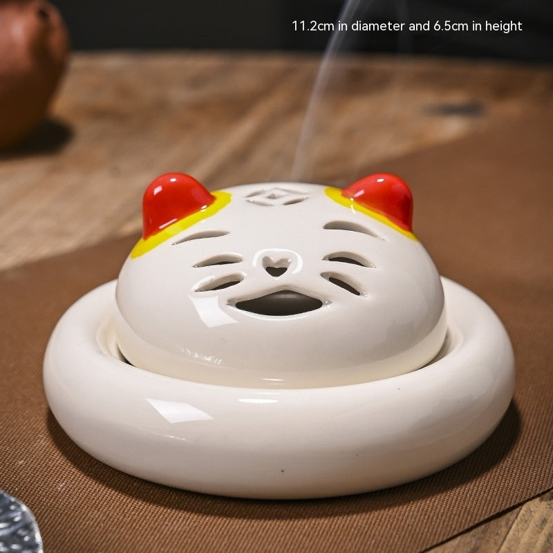 Creative Cute Cat Incense Coil Burner Device Home Incense Burner