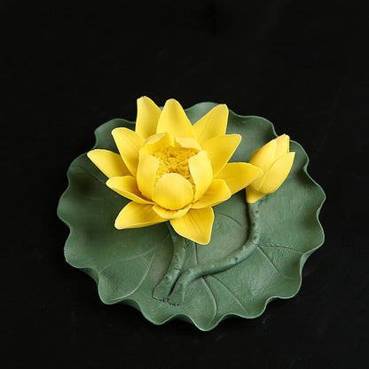 Ceramic Lotus Flower Incense Holder Inverted Incense Burner Ornaments
