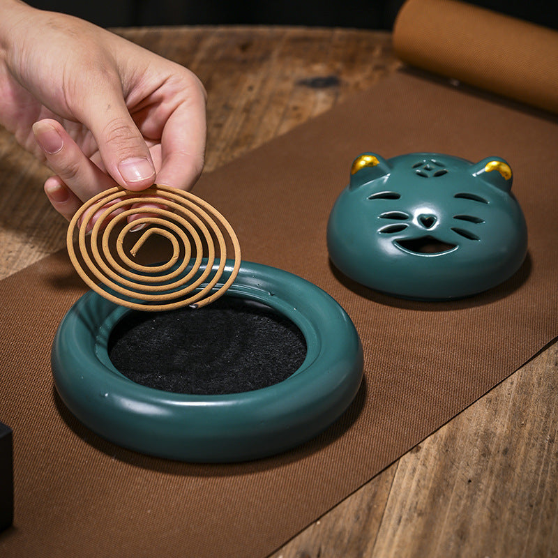 Creative Cute Cat Incense Coil Burner Device Home Incense Burner
