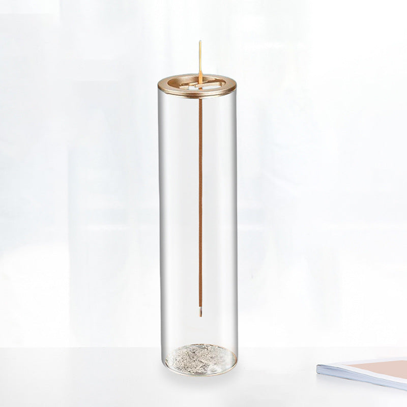 Upside Down Incense Holder Metal Incense Clip Glass Container