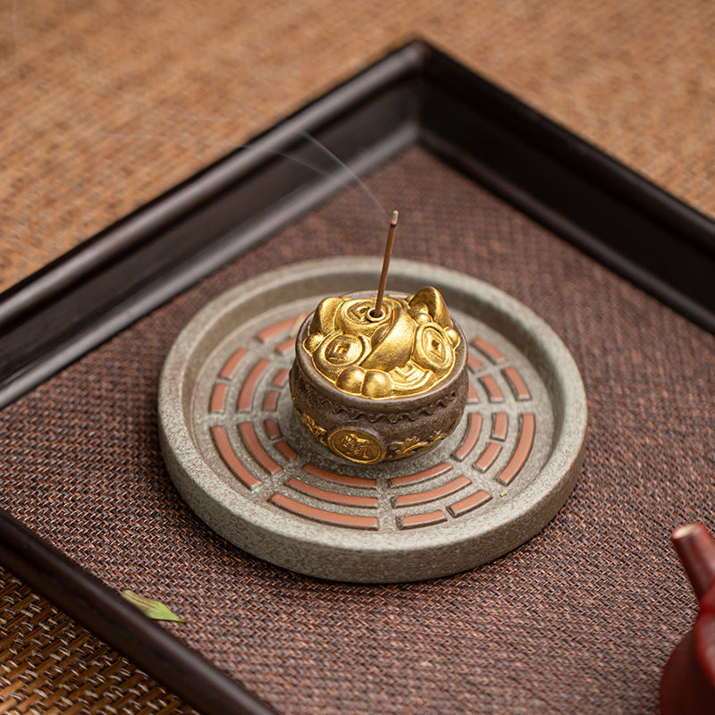 Gossip Cornucopia Incense Holder Chinese Creative Incense Coil Burner