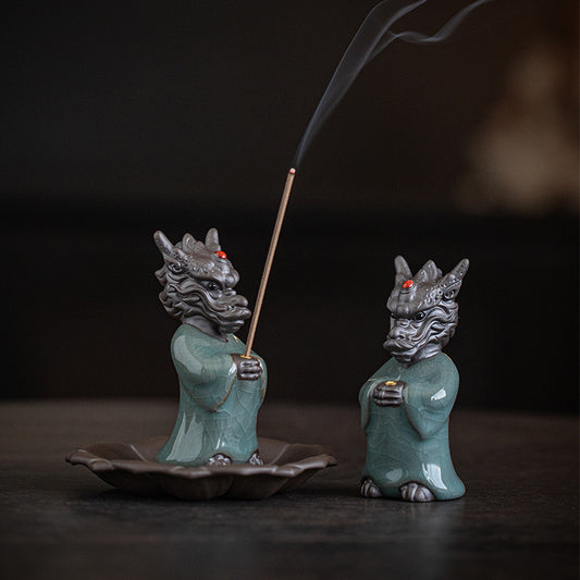 Wishing Dragon Incense Burner Creative Ceramic Aroma Burner Ornaments