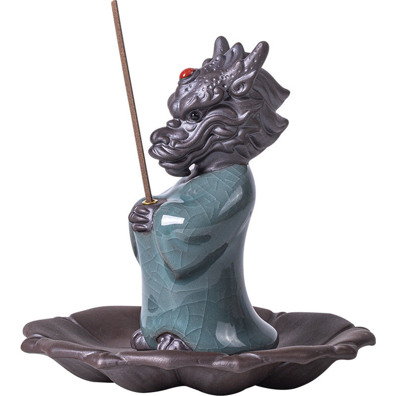 Wishing Dragon Incense Burner Creative Ceramic Aroma Burner Ornaments