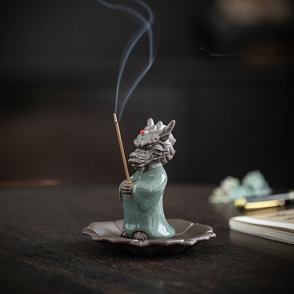 Wishing Dragon Incense Burner Creative Ceramic Aroma Burner Ornaments