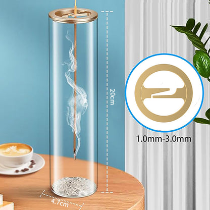 Upside Down Incense Holder Metal Incense Clip Glass Container