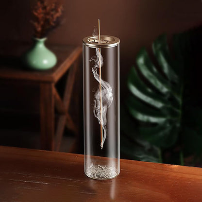 Upside Down Incense Holder Metal Incense Clip Glass Container