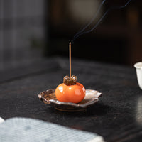 Creative Ceramic Persimmon Incense Burner Household Incense Holder Ornaments