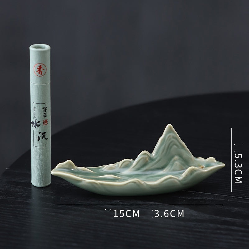 Qingshan Ceramic Antique Line Incense Burner Home Indoor Incense Burner Incense Holder