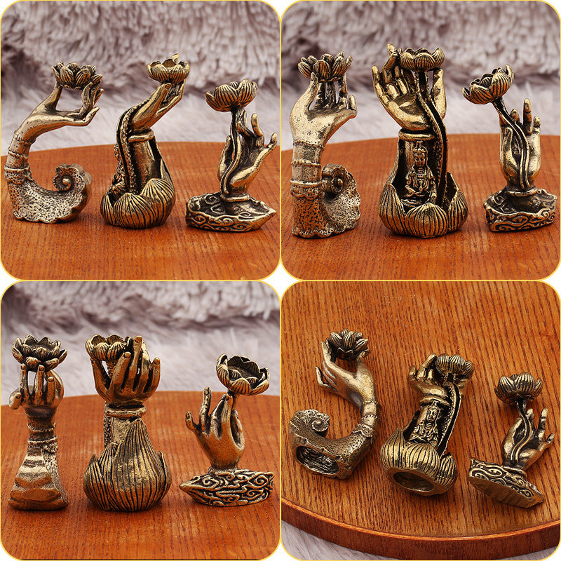 Buddha Hand Lotus Guanyin Buddha Hand Incense Burner Incense Holder Incense Holder
