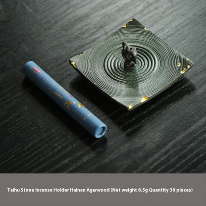 Taihu Lake Stone Incense Holder Ceramic Incense Holder Joss-stick Base Zen Incense Burner