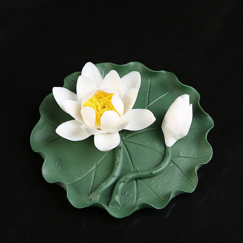 Ceramic Lotus Flower Incense Holder Inverted Incense Burner Ornaments