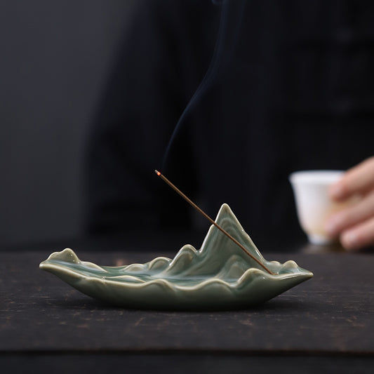 Qingshan Ceramic Antique Line Incense Burner Home Indoor Incense Burner Incense Holder