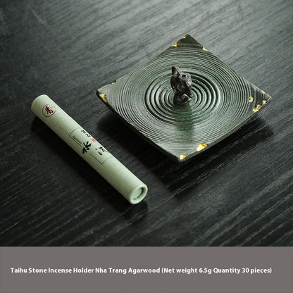 Taihu Lake Stone Incense Holder Ceramic Incense Holder Joss-stick Base Zen Incense Burner